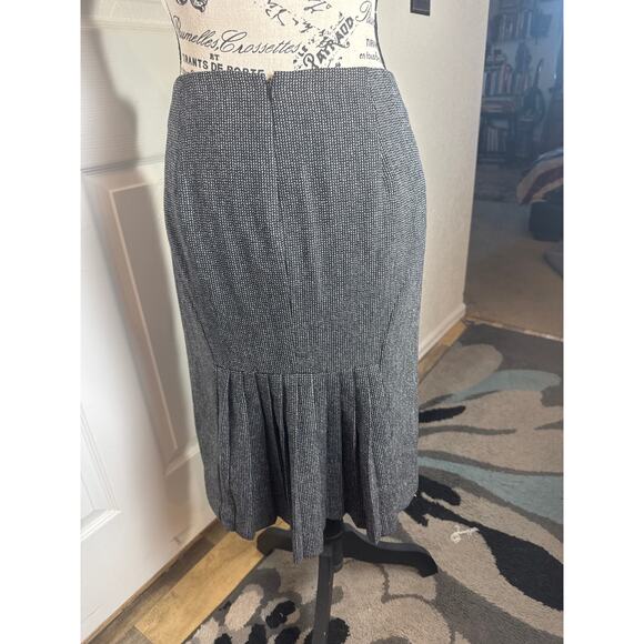 Express Design Studio Black White Tweed Fishtail Pencil Skirt Size 2 Y2K Vintage - Picture 10 of 11